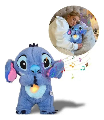 Pelúcia Disney - Stitch (Respiração e Som Calmante) 30 CM