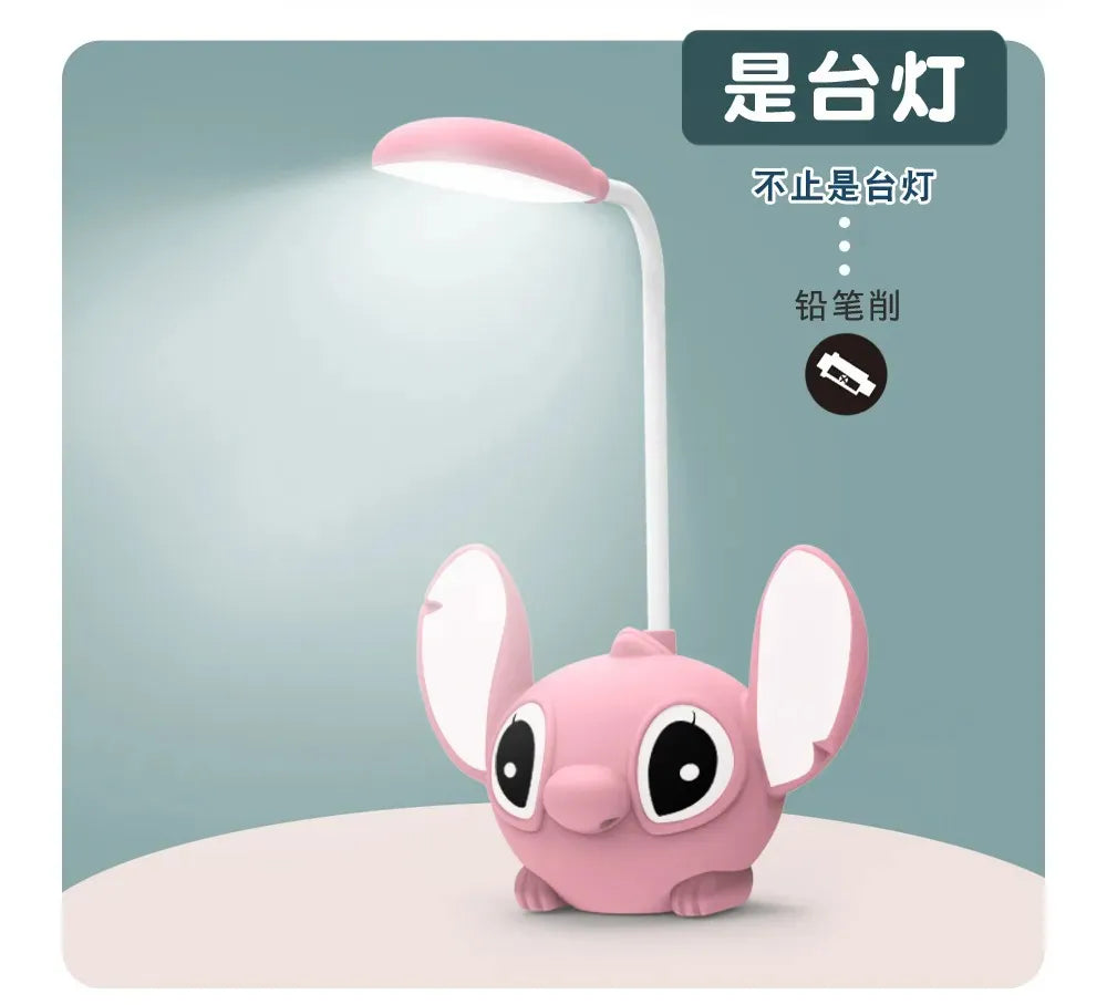 Luminária LED e Apontador de Lápis Disney - Angel Stitch Lilo 22 CM