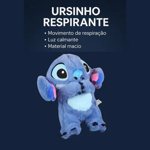 Pelúcia Disney - Stitch (Respiração e Som Calmante) 30 CM