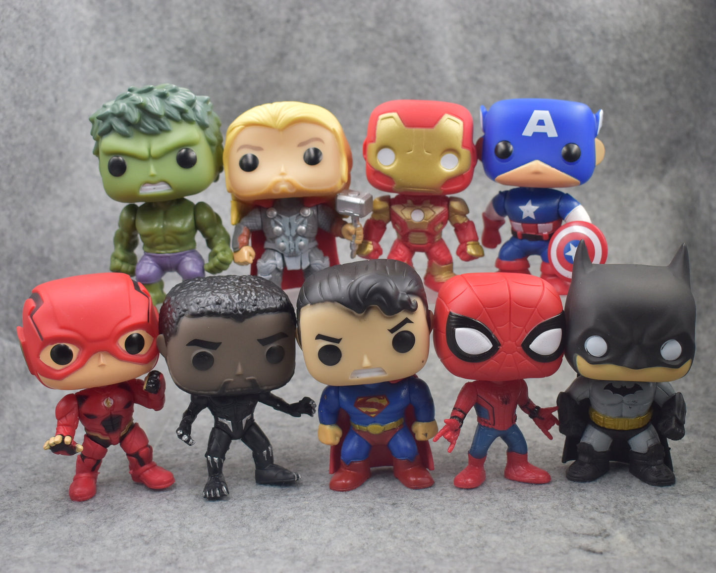 Kit Funko Pop Marvel e DC - 9 Peças