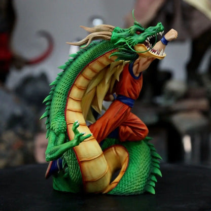 Estátua Dragon Ball - Goku Super Saiyan 3 Wrath of the Dragon Shenlong Verde