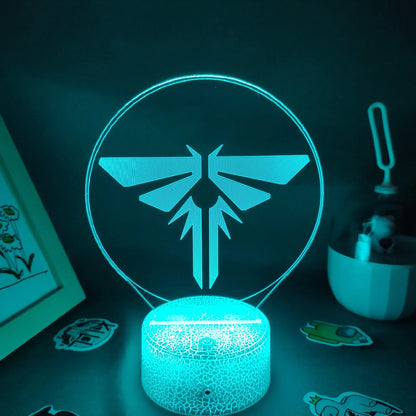 Luminaria/Abajur The Last Of Us LED RGB 16 Cores com Controle Game