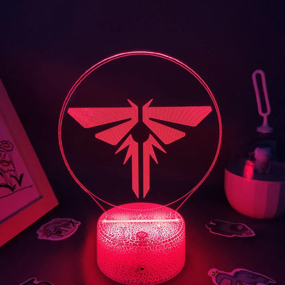 Luminaria/Abajur The Last Of Us LED RGB 16 Cores com Controle Game