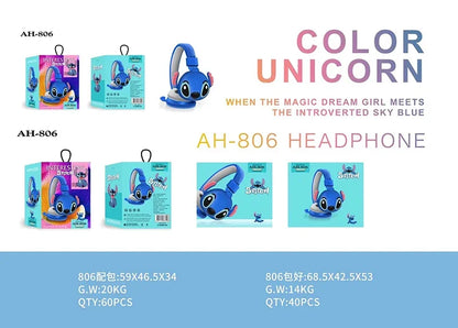 Fone Headset Bluetooth Sem Fio Disney - Stitch