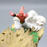 Estátua Dragon Ball - Diorama Goku Super Saiyajin e Kid Boo 22cm (Com LED)