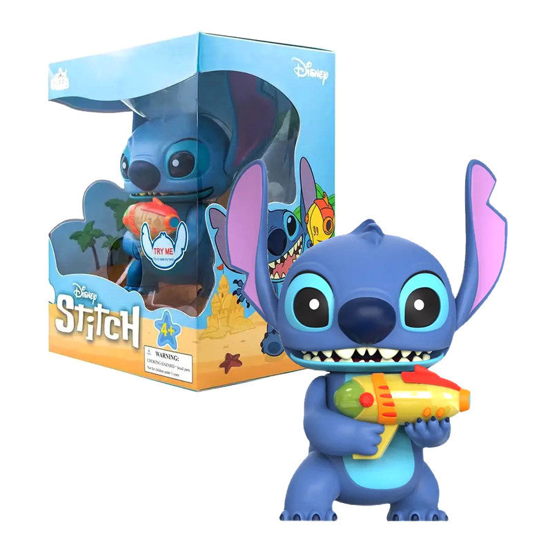 Action Figure Disney - Estátua Stitch Eletrônico com Arma Sônica