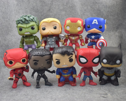 Kit Funko Pop Marvel e DC - 9 Peças