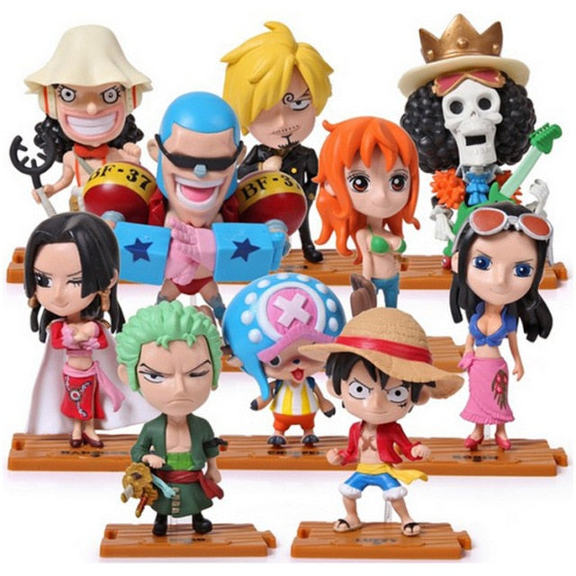 Kit Action Figure One Piece - 10 Peças